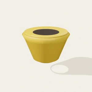 Maceta Plástica Rocío 21 cm. Color: Amarillo - imagen 3D realista de maceta o accesorio en Vivero Los Cocos