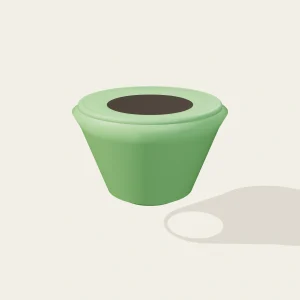 Maceta Bols Monaco Verde Claro 20cm - Diseño Europeo Premium - imagen 3D realista de maceta o accesorio en Vivero Los Cocos