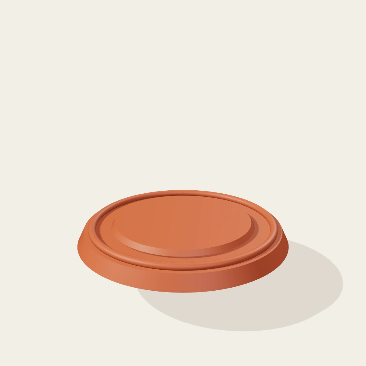 Ta Plastic - Plato Redondo Marron Terracota
