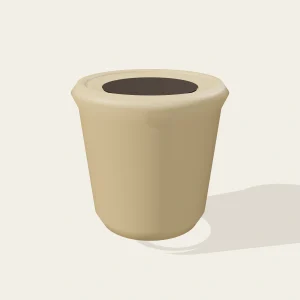 Maceta Plástica Rocío 27 cm. Color: Beige - imagen 3D realista de maceta o accesorio en Vivero Los Cocos
