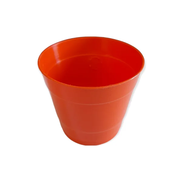 Maceta Plástica Rocío 6 cm. Color: Naranja