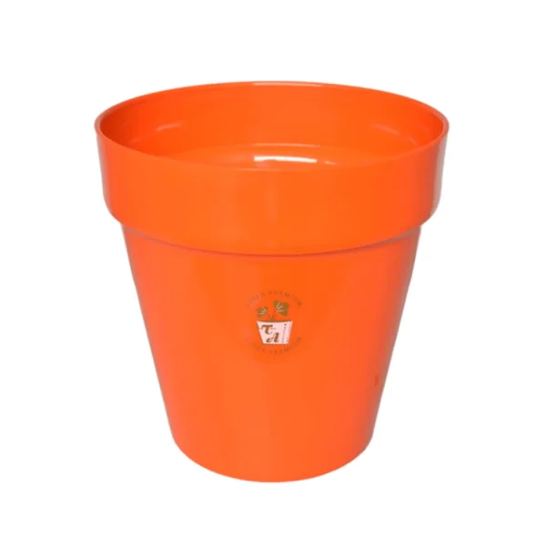 Maceta Plástica Rocío 12 cm. Color: Naranja
