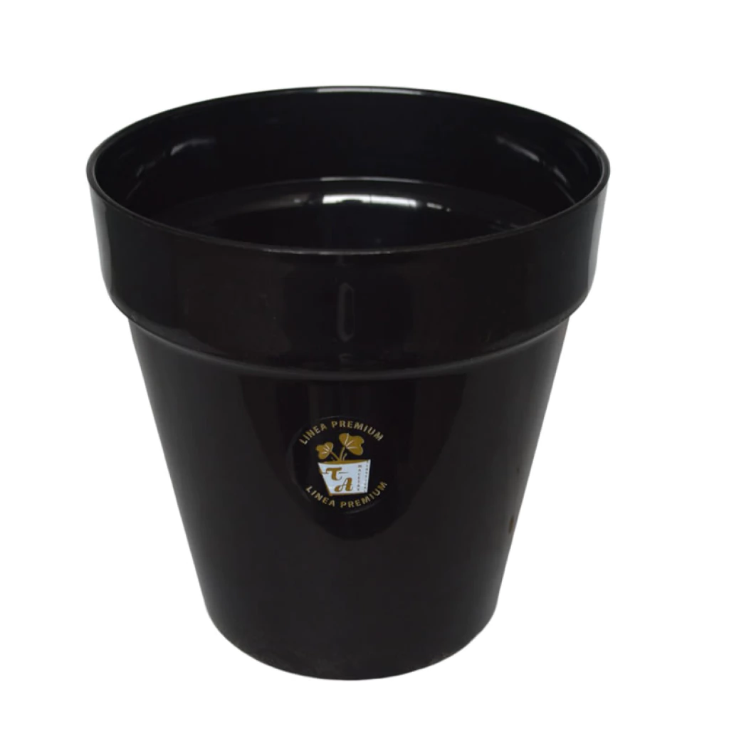Maceta Plástica Rocío 12 cm. Color: Negro en Vivero Los Cocos