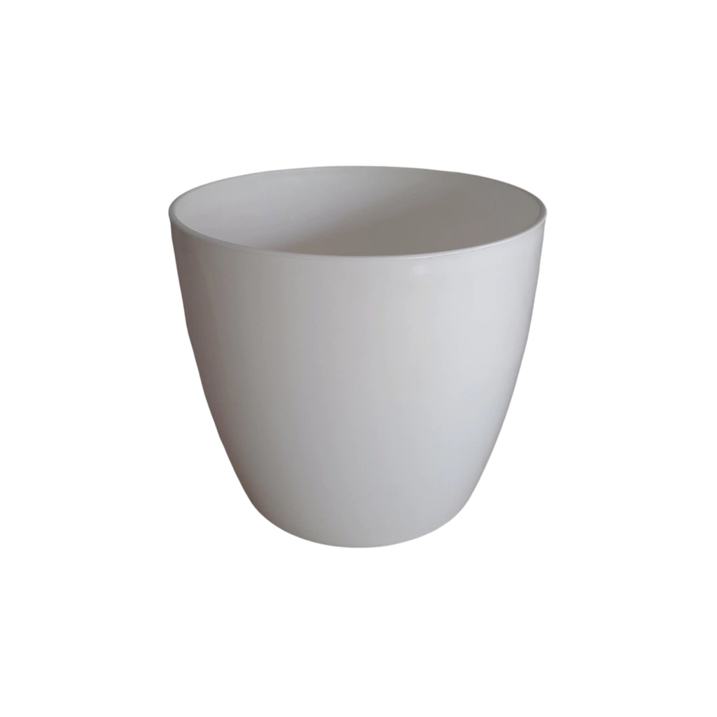 Maceta Plástica Rocío 18 cm. Color: Blanco en Vivero Los Cocos