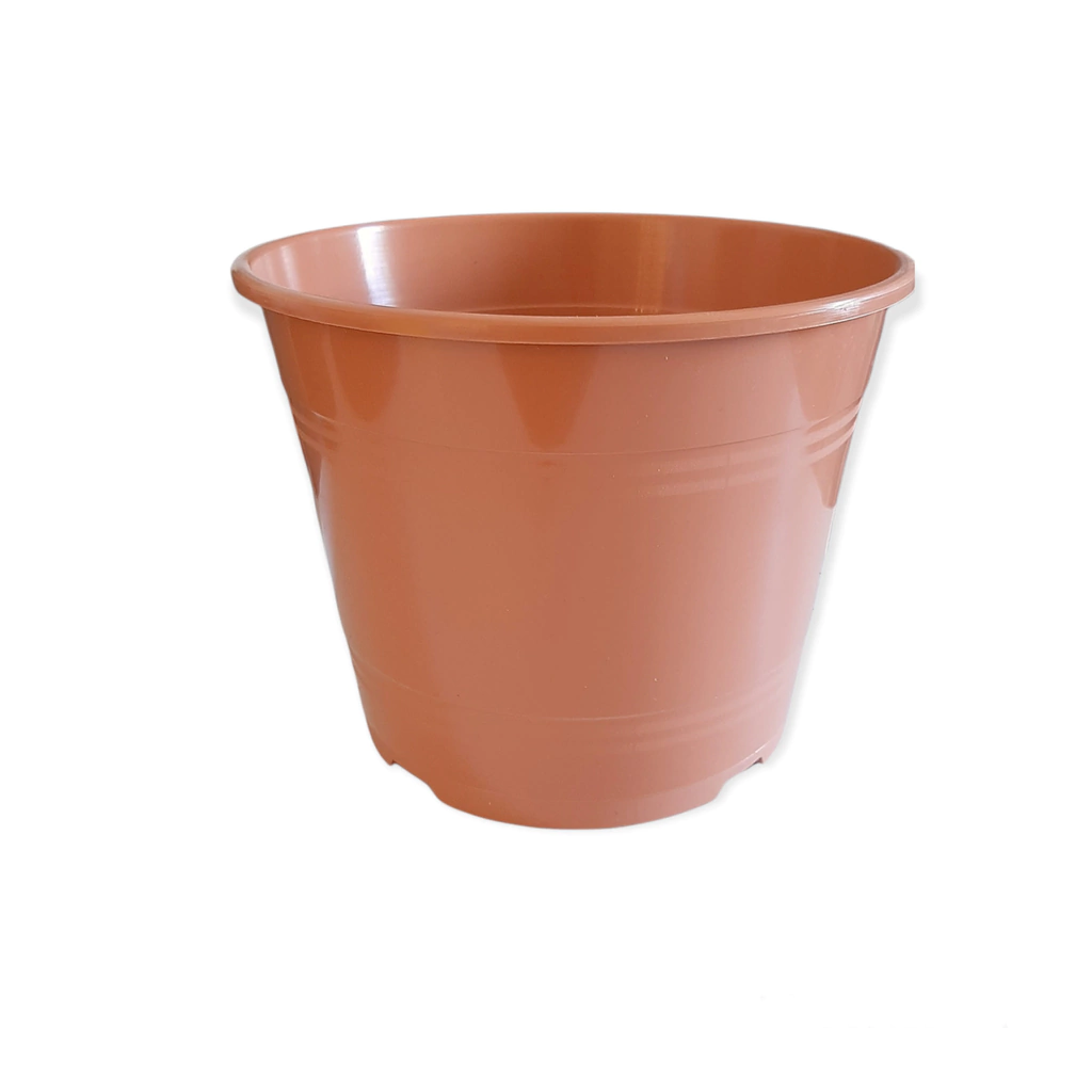 Maceta Plástica Rocío 14 cm. Color: Marrón Claro en Vivero Los Cocos