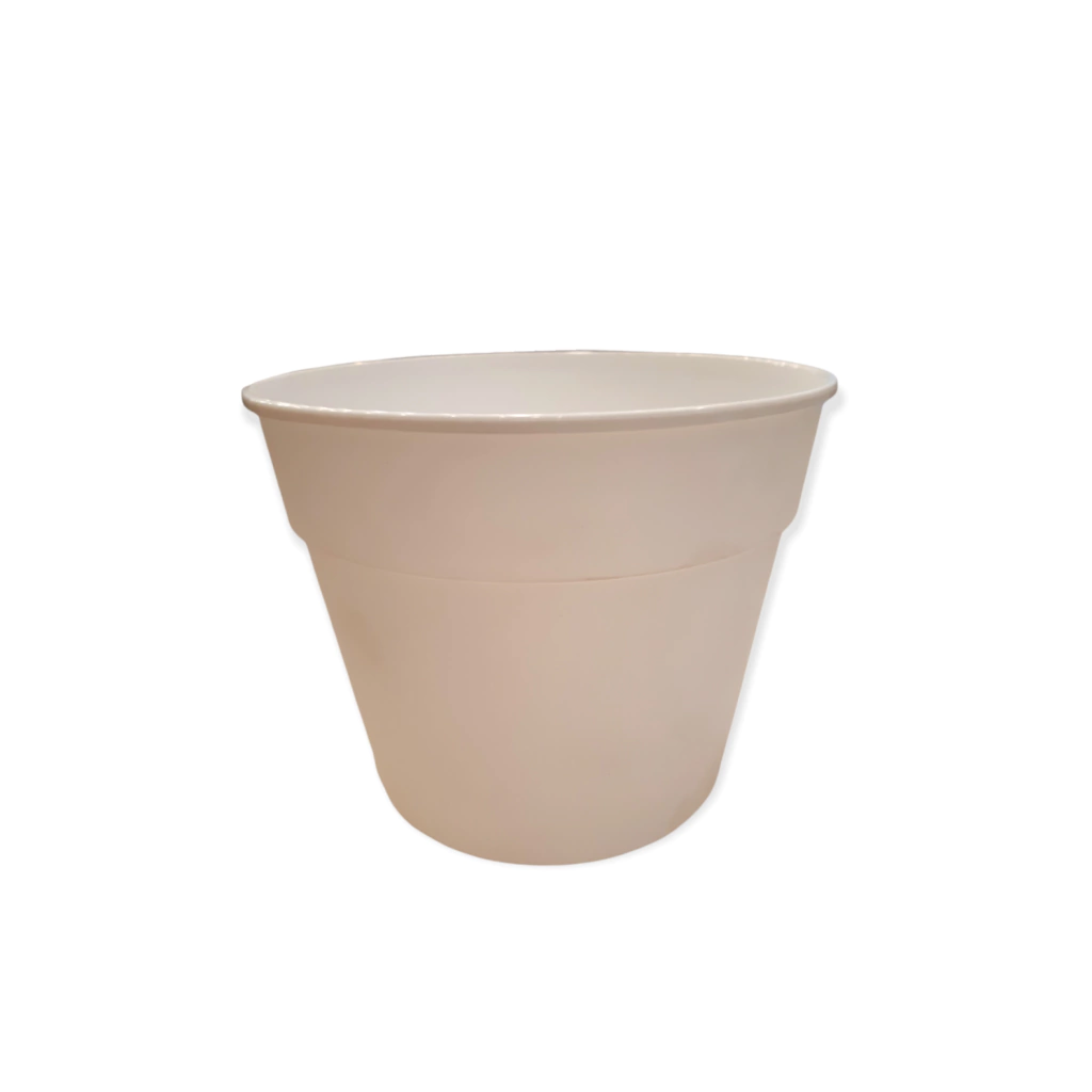 Maceta Plástica Rocío 40 cm. Color: Blanco en Vivero Los Cocos