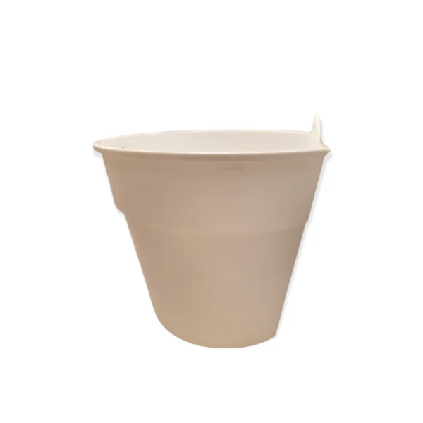 Maceta Plástica Rocío 22 cm. Color: Blanco