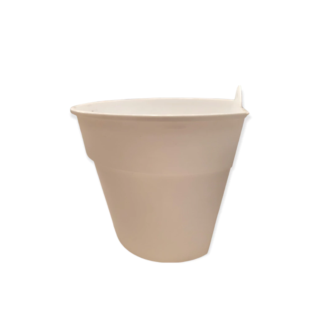 Maceta Plástica Rocío 22 cm. Color: Blanco en Vivero Los Cocos