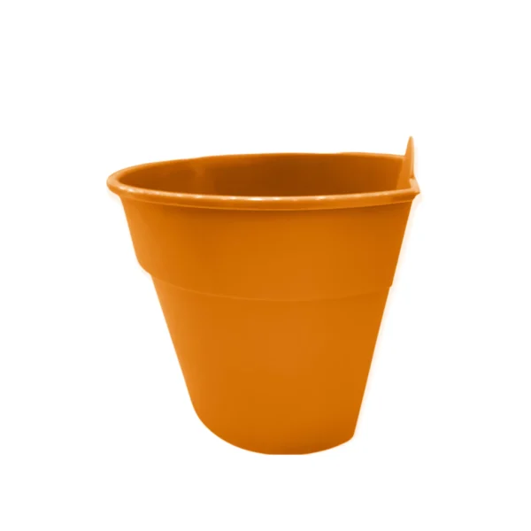 Maceta Plástica Rocío 22 cm. Color: Naranja
