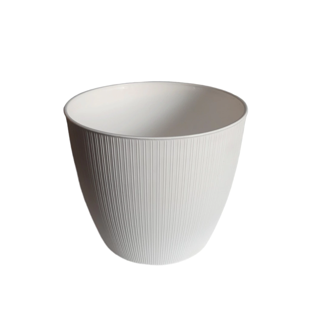 Maceta Plástica Rocío 27 cm. Color: Blanco en Vivero Los Cocos