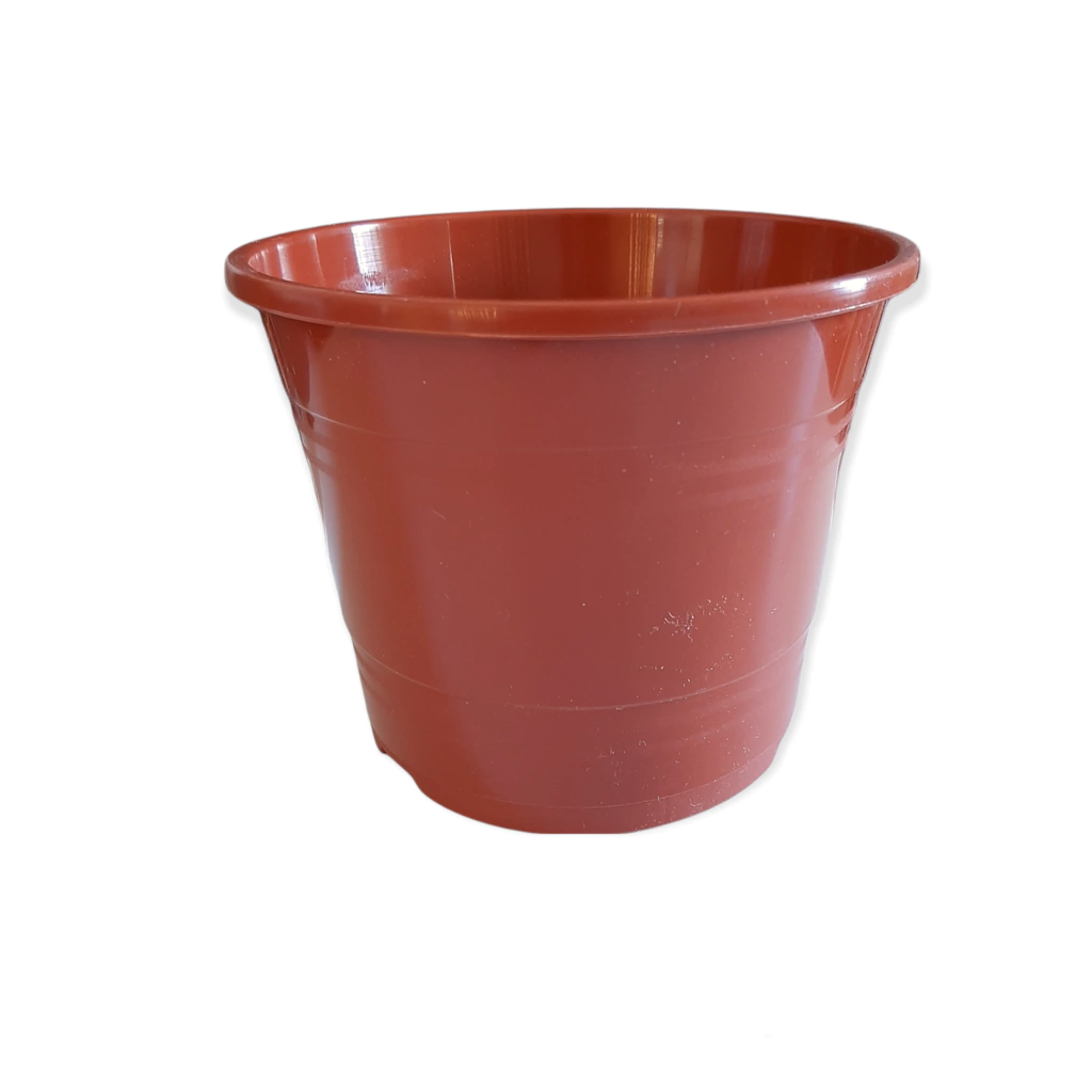 Maceta Plástica Rocío 12 cm. Color: Marrón Terracota en Vivero Los Cocos