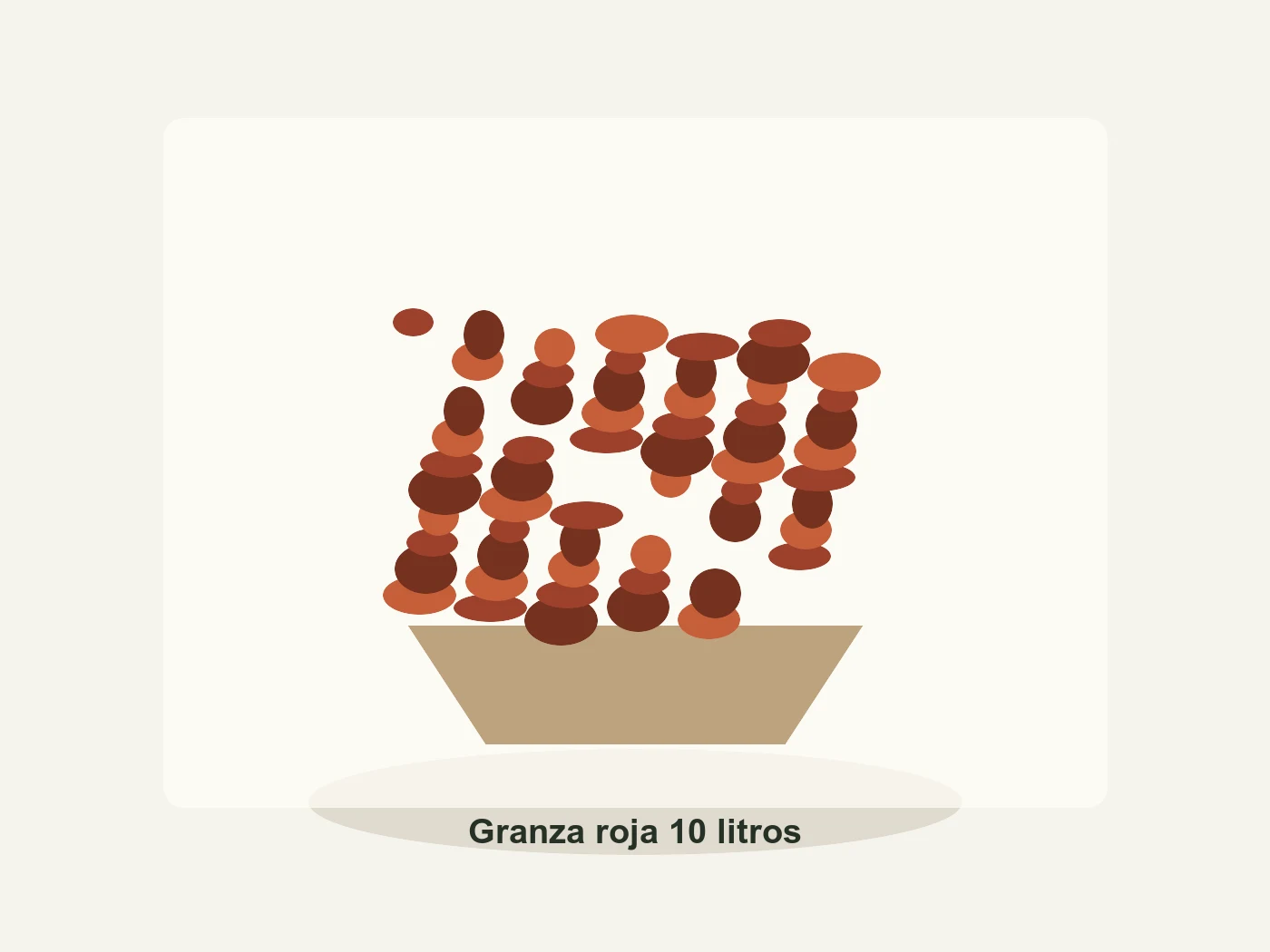 Granza roja 10 litros en Vivero Los Cocos