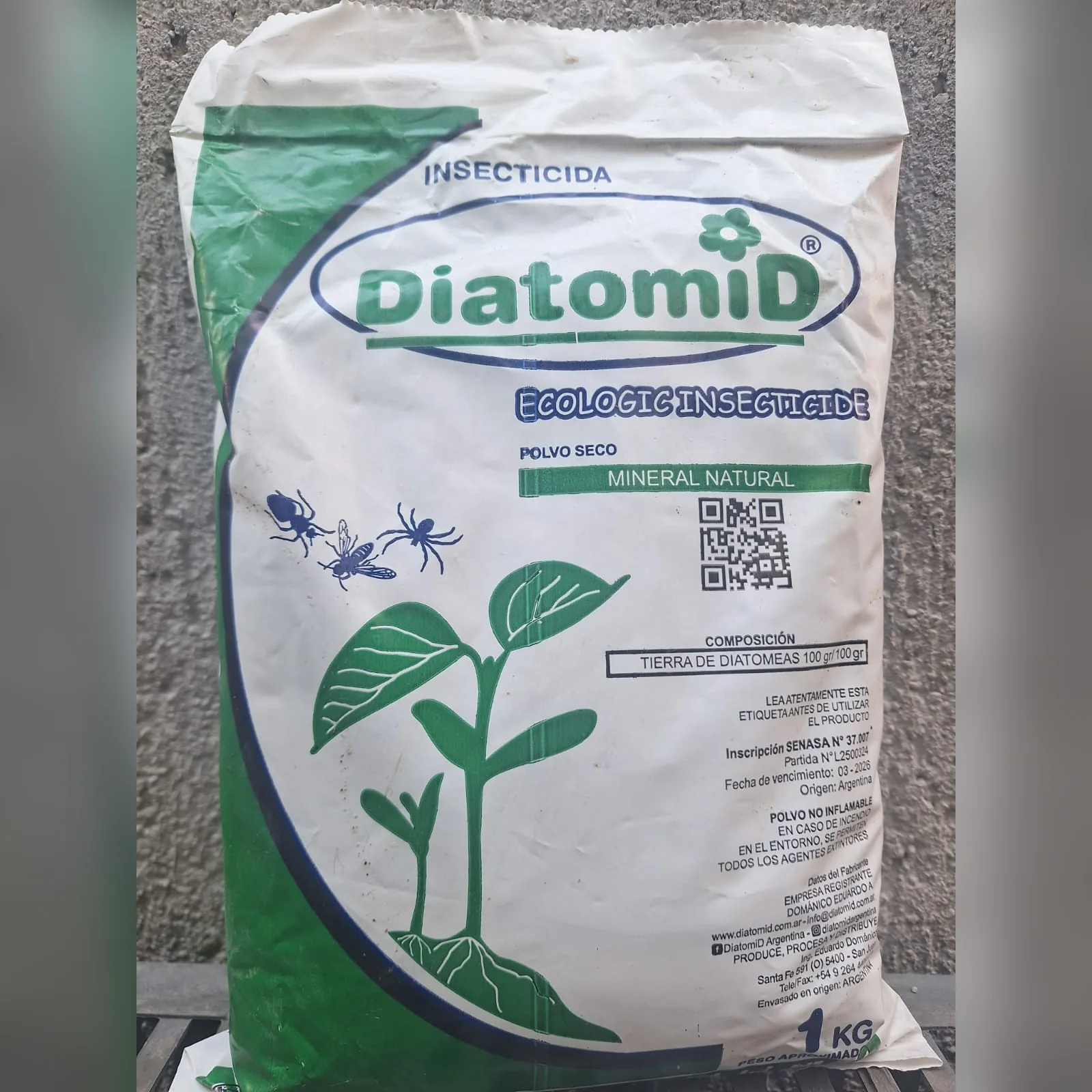 Imagen de Diatomid insecticida mineral natural en bolsa de 1 kg