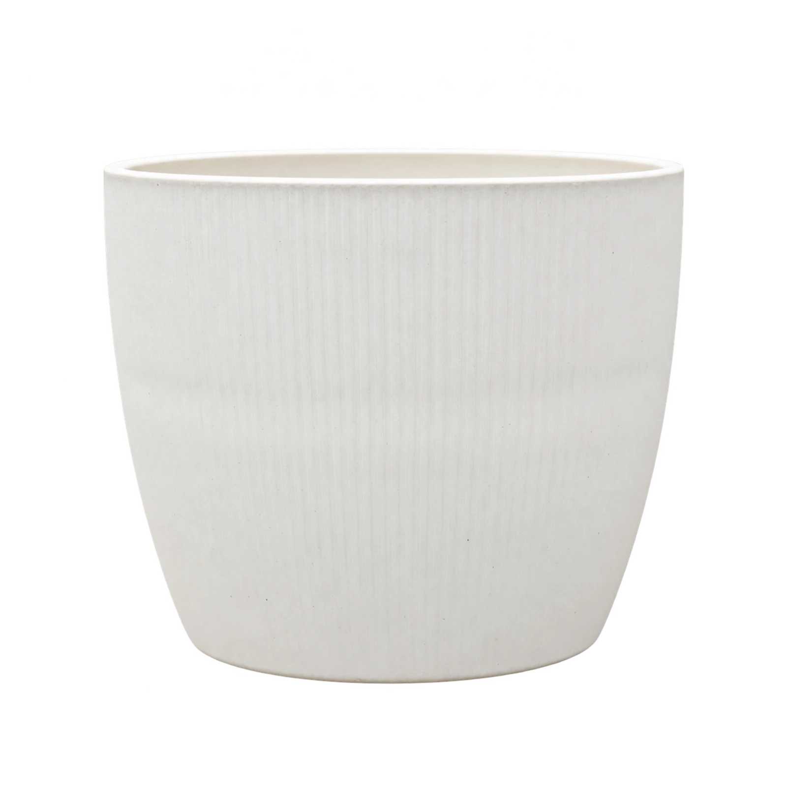Maceta París con rayas blanco — Vivero Los Cocos