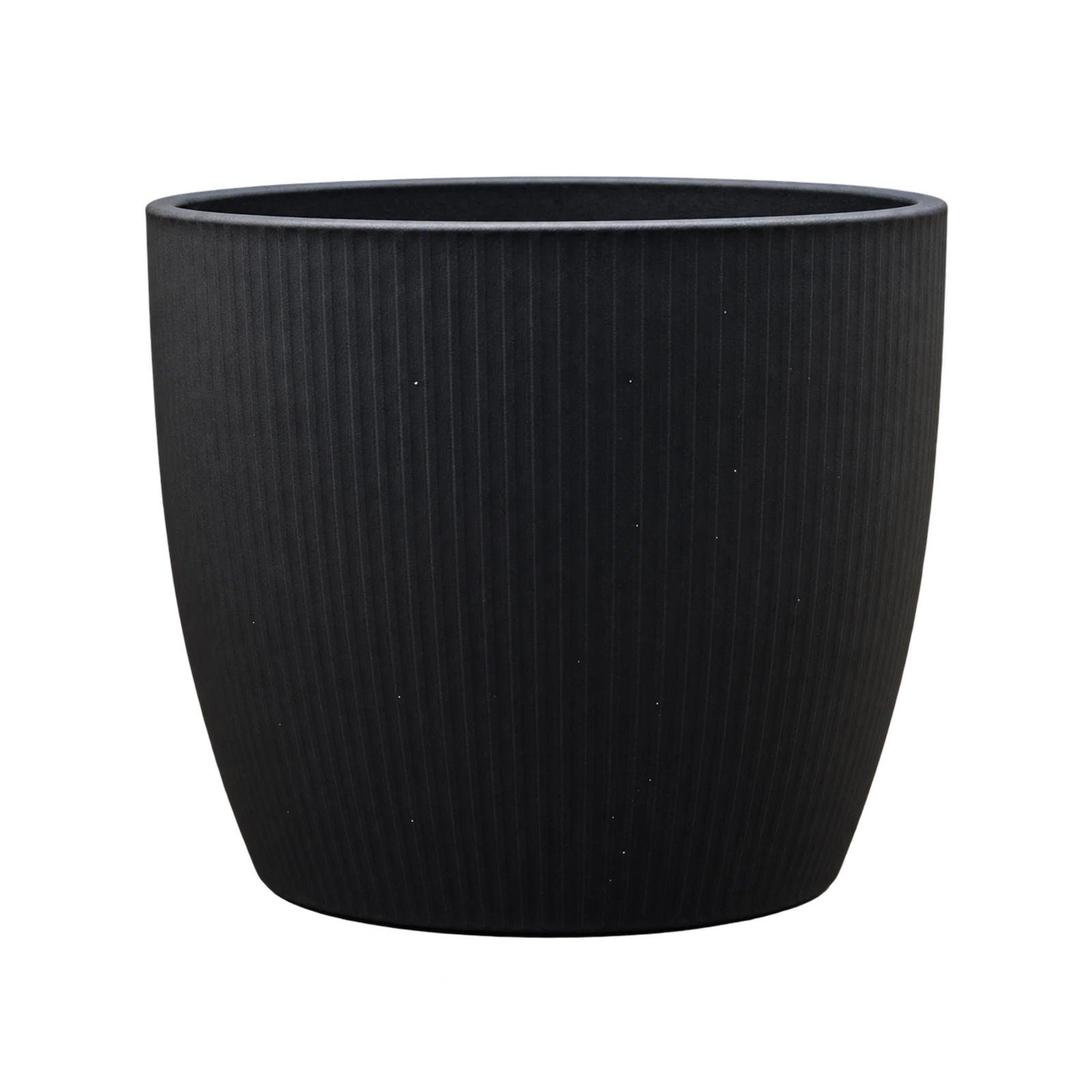 Maceta París con rayas negro — Vivero Los Cocos